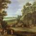 Arcadian landscape with satyrs and nymphs